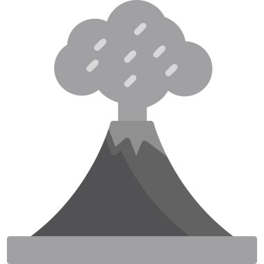 Yanardağ. Web simgesi basit illüstrasyon 