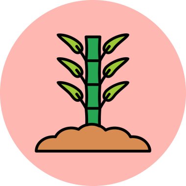 Bambu ağ simgesi basit bir illüstrasyon