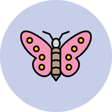 Kelebek simgesi vektör illüstrasyonu