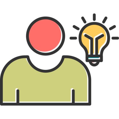 Fikir modern simgesi, vektör illüstrasyonu