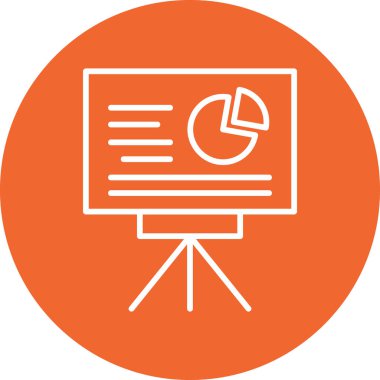 İş sunum simgesi vektör illüstrasyonu