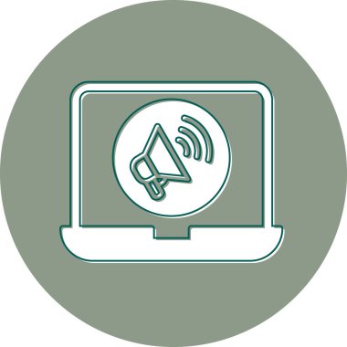 Soyut simge vektör illüstrasyonu pazarlanıyor