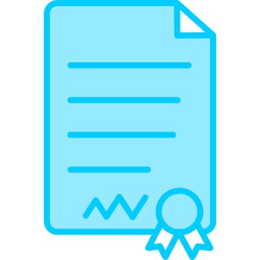 Sertifika. Diplomanın basit illüstrasyonu 