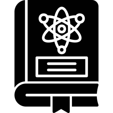 Fizik kitabı modern simge, vektör illüstrasyonu