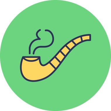 Sigara içiyor. Web simgesi basit tasarım