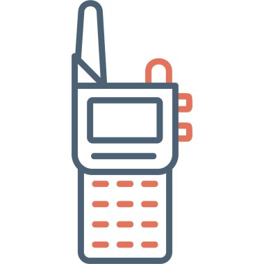 Walkie talkie kutsal kişilerin resmi, vektör çizim