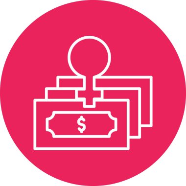 Para için. Web simgesi basit illüstrasyon 