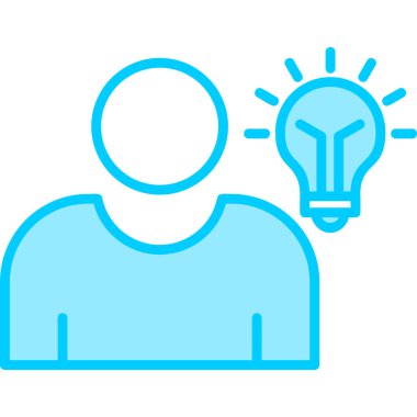 Fikir modern simgesi, vektör illüstrasyonu