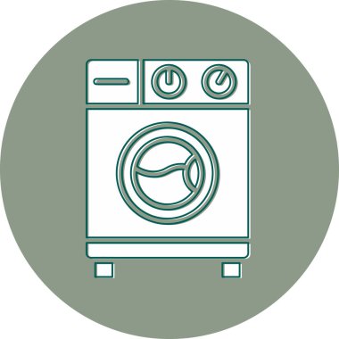 Washing machine abstract vector icon