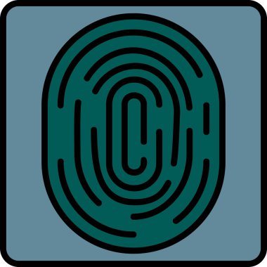 Parmak izi simgesinin vektör illüstrasyonu