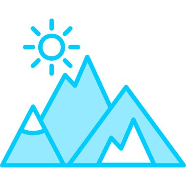 Dağ modern ikon vektör illüstrasyonu