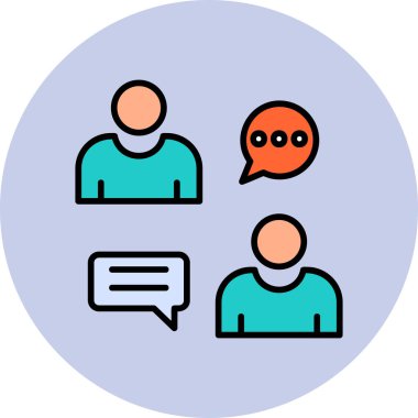 Konuş. Web simgesi basit illüstrasyon