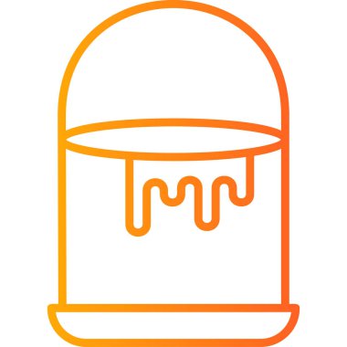 boya kovası simge vektör çizim