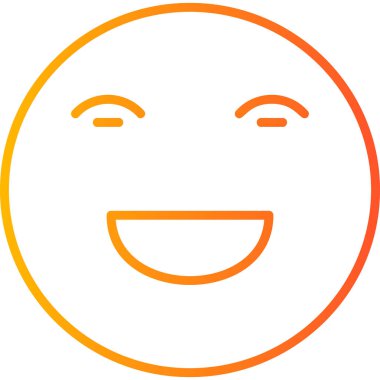 Mutlu Yüz emojisi, basit simge çizimi