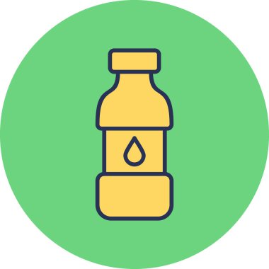 Su şişesi, içecek grafik illüstrasyon  