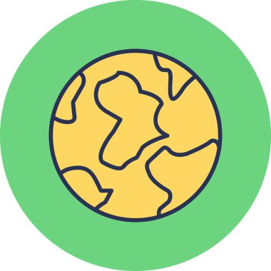 Gezegen. Web simgesi basit illüstrasyon