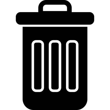 Çöp kutusu. Basit illüstrasyon