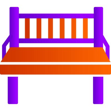 Yedek kulübesi Web simgesi basit illüstrasyon