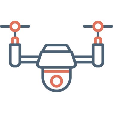 Drone simgesi, vektör illüstrasyonu basit tasarım