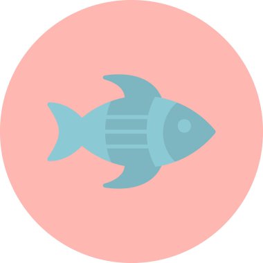 Balık. Web simgesi basit illüstrasyon