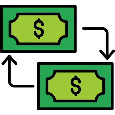 Para cirosu web simgesi basit illüstrasyon