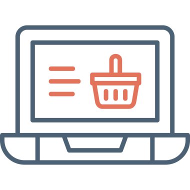 Online Shopping web icon, vector illustration
