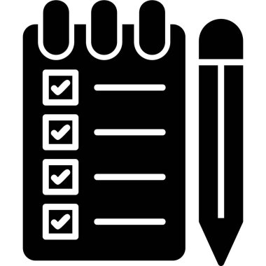 Not defteri web simgesi, vektör çizim