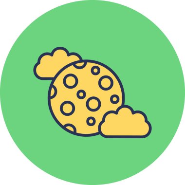 Ayın soyut web renk çizimi  