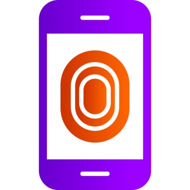 Parmak izi simgesinin vektör illüstrasyonu