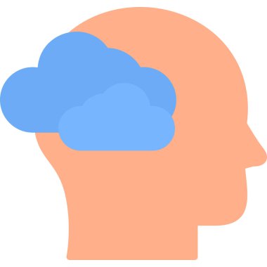 Rüya gören modern simge, vektör illüstrasyonu 