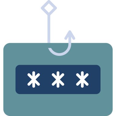 Phishing modern simgesi, vektör illüstrasyonu 