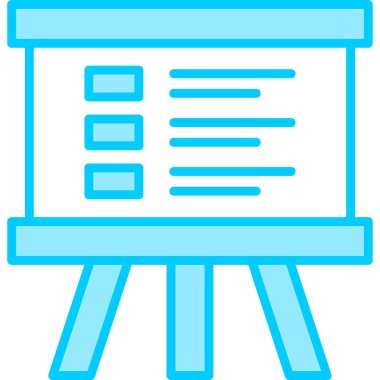 Üniversite Sunum vektörü illüstrasyon web simgesi