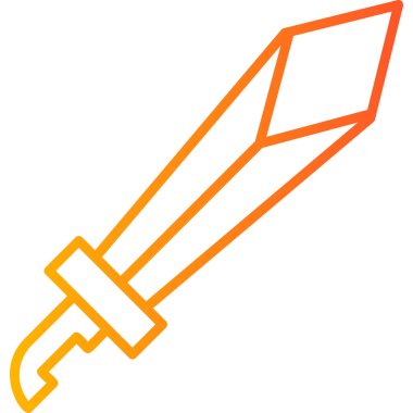 Kılıç. Web simgesi basit illüstrasyon 