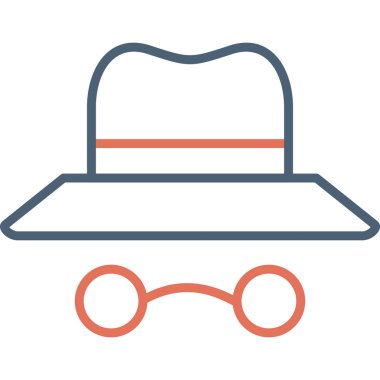Modern Incognito simgesinin vektör çizimi