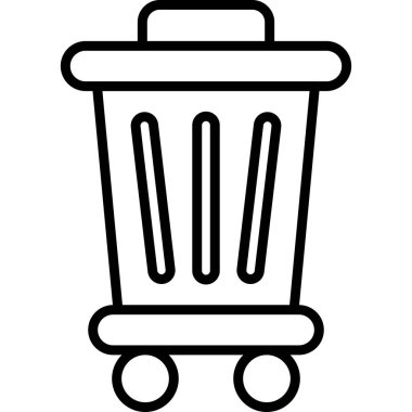 Trash bin icon, vector illustration simple design