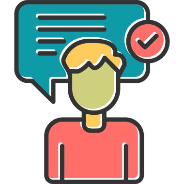 Konuş. Web simgesi basit illüstrasyon