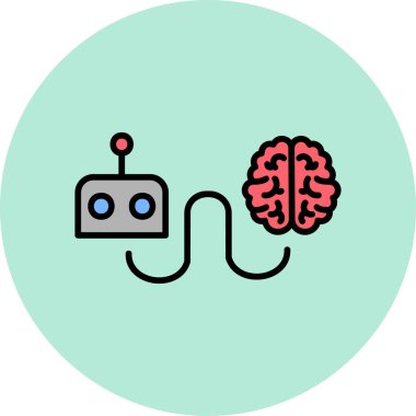 Reboot brain modern vector icon illustration