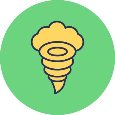 Twister modern simgesi, vektör illüstrasyonu