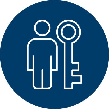 vektör erkek simgesi. Avatar 'ın düz çizimi 