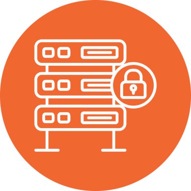 Sunucu. Web simgesi basit illüstrasyon