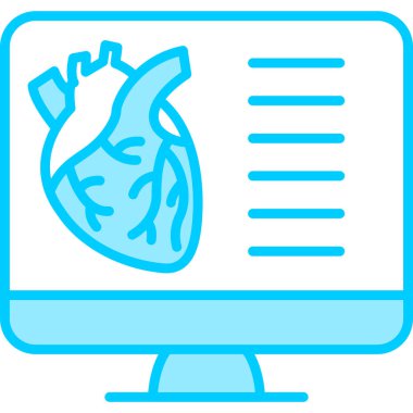Heart Test Report icon modern vector illustration