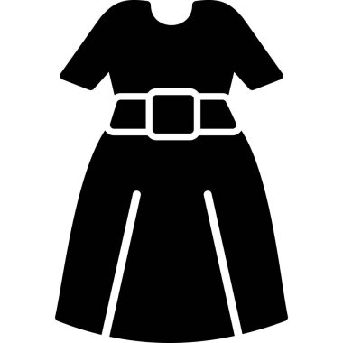 Güzel kız elbisesi. vektör illüstrasyonu