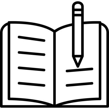 Ev ödevi. Web simgesi vektör illüstrasyonu