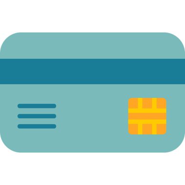 Kredi kartıyla. Web simgesi illüstrasyonu