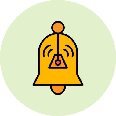 Okul Çanı simgesi vektör illüstrasyon grafik tasarımı