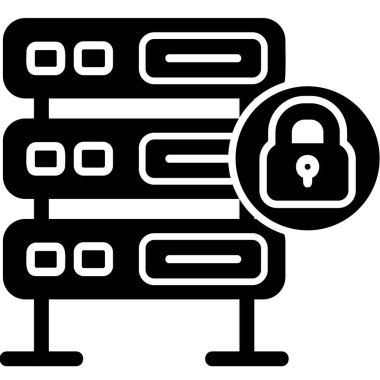 Sunucu. Web simgesi basit illüstrasyon