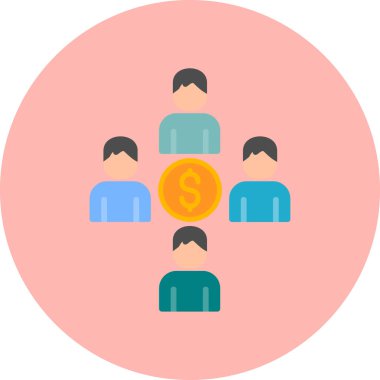 Kitle fonlaması web simgesi basit illüstrasyon