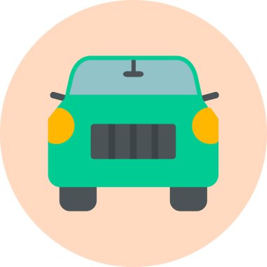 - Araba. Web simgesi basit illüstrasyon