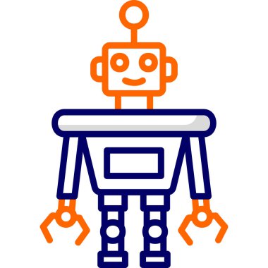 Robot simgesi. Vektör çizim 