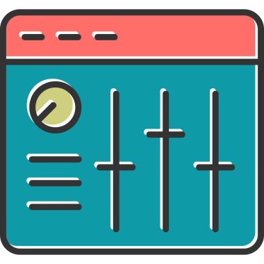 Ses karıştırıcı modern simge vektör çizimi